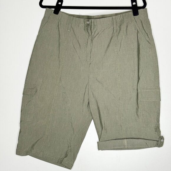 Chico's Roll Hem Cargo Shorts Women's Size 14 Large (Chico's Size 2.5) - Picture 1 of 7